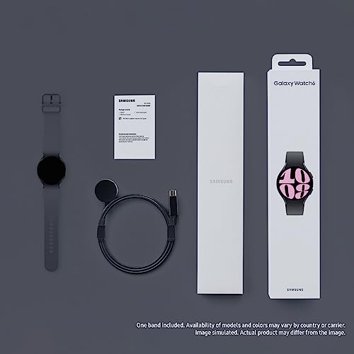 SAMSUNG Galaxy Watch 6 44mm Bluetooth Smartwatch, Fitness Tracker, Personalized HR Zones, Advanced Sleep Coaching, Heart Monitor, BIA Sensor, Health Wellness Insights, Big Screen, US Version, Graphite