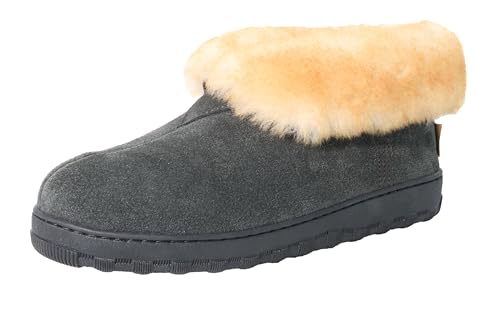 Men's Sheepskin Boot Slippers Indoor Outdoor Ankle Booties with
