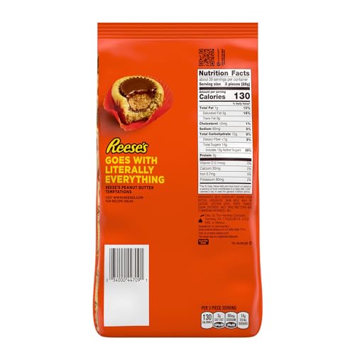 REESE'S Miniatures Milk Chocolate Peanut Butter Cups, Candy Party Pack, 35.6 oz