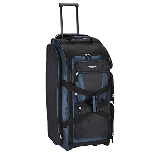 Travelers Club Xpedition 30 Inch Multi-Pocket Upright Rolling Duffel Bag