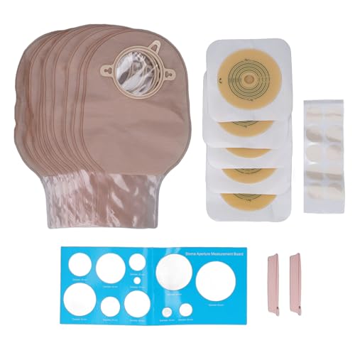 Abs Ostomy Pouch, Nonwoven Colostomy Bag One Piece Ostomy Bag Leak Proof Portable Ostomy Pouch for Ileostomy Stoma Care(New)