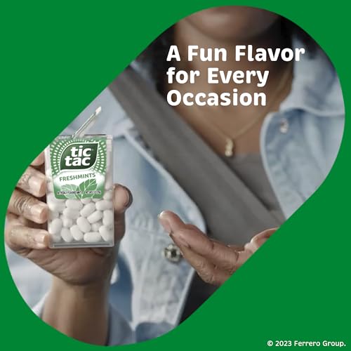 Tic Tac Freshmint Breath Mints, Bulk 12 Pack, On-The-Go Refreshment, 1 Oz Each