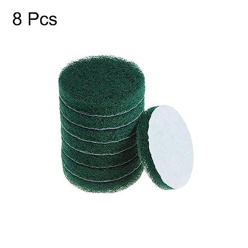 8pcs Drill Power Brush 4 Inch Tile Scrubber Scouring Pads 150-240 Grit for Bathroom Kitchen Household Cleaning