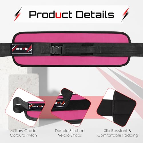 Hip Thrust Belt for Exercise- Booty Belt for Heavy Dumbbells, Kettlebells Weight Use- Premium Padded Hip Thrust Slip Resistant Home Gym Workout Belt- Booty Builder Glute Workout Equipment