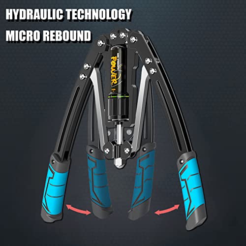 Arm Exercise Equipment Chest Workout - Hydraulic Power Twister 10 Gears Adjustable 22-440lbs,Chest Exerciser for Men,Arm Workout Equipment,Thick Steel Wear-Resistant, Non-Slip Handle PU Rubber