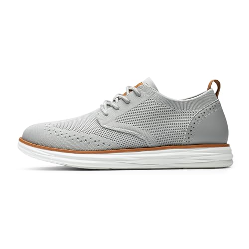 Bruno Marc Men's KnitFlex Craft Mesh Oxfords Sneakers Casual Dress Lace-Up Lightweight Walking Shoes