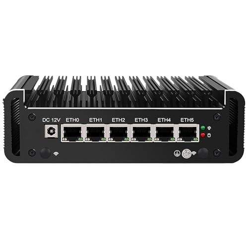 6 Ports Firewall Micro Appliance, Firewall Mini PC Inter Celeron N5105 Quad Care Processor Router PC, Inter i226 NIC AES-NI VPN, NO RAM NO SSD
