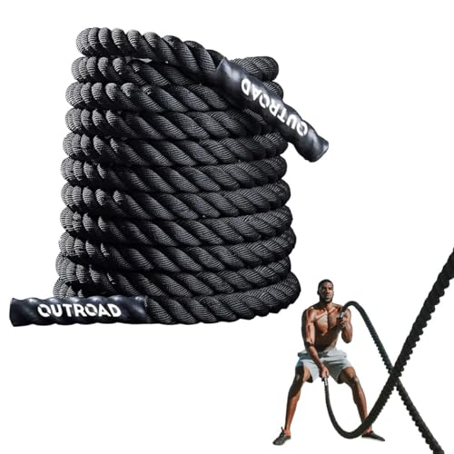 1.5" Diameter 30ft Battle Rope Battle Ropes for Exercise Workout Rope Exercise Rope Battle Ropes for Home Gym Heavy Ropes for Exercise Training Ropes for Working Out