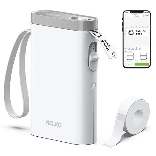 Label Maker Machine with Tape, P21 Bluetooth Label Printer, Wireless Mini Label Makers with Multiple Templates for Organizing Office Home, White