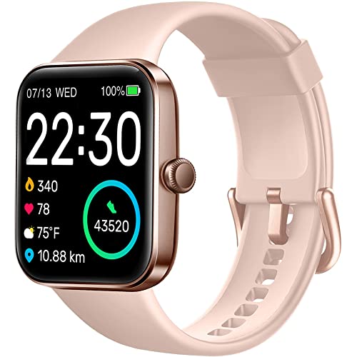 SKG Smart Watch for Women, Fitness Tracker 5ATM Swimming Waterproof, Health Monitor for Heart Rate, Blood Oxygen & Sleep, 1.7'' Touch Screen Smartwatch Fitness Watch for Android-iPhone iOS, V7