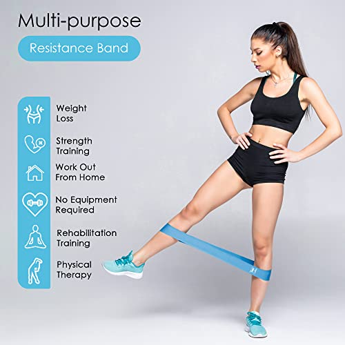 | Resistance Bands Set | 5 Resistance Loop Levels | Fitness Elastic Bands for Exercise, Gym, Yoga, Training | Workout Pull Up Bands | (Pack of 5)