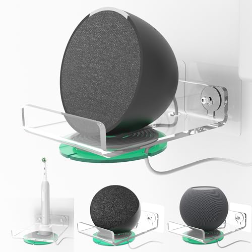 Made for Small Speaker Shelf Wall Mount,Built-in Cable Management, for Echo Pop (2023 Release)，Echo dot 3rd,Echo dot 4th,Echo dot 5th,for Apple HomePod Mini,and Other Brands of Small Speakers (Small)