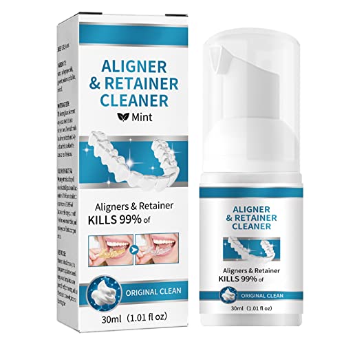 Denture Cleaner Oral Cleaning Care Fresh Breath Removing Stains Dentures Cleaning Teeth Teeth 30ml Electric Plaque Remover for Teeth with Case (Pink, One Size)