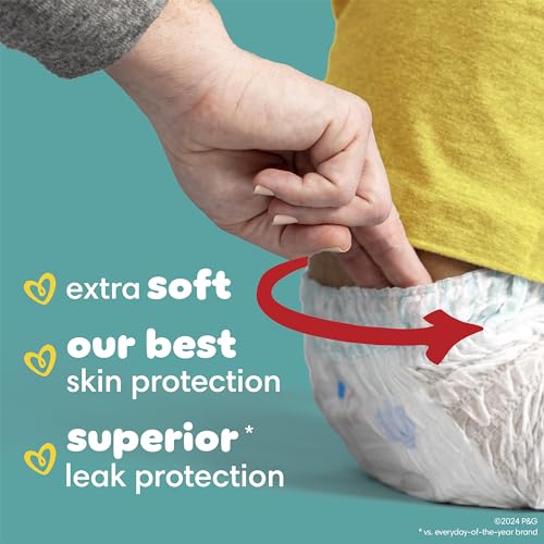 Pampers Swaddlers 360 Pull-On Diapers, Size 4, 132 Count, One Month Supply, for up to 100% Leakproof Skin Protection and Easy Changes