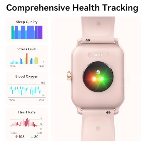 Gydom Smart Watch for Women -Answer/Dial Call & Alexa Built-in, 1.8" Touch Screen Fitness Watch with Heart Rate SpO2 Sleep Monitor, 100 Sport Modes, IP68 Waterproof Activity Tracker for iPhone Android