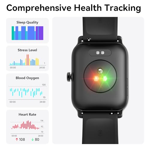 Gydom Smart Watch for Men - Answer/Dial Call & Alexa Built-in, 1.8" Touch Screen Fitness Watch with Heart Rate SpO2 Sleep Monitor, 100 Sports Modes, IP68 Waterproof Activity Tracker for iPhone Android