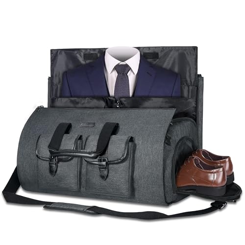 UNIQUEBELLA Carry-on Garment Bag Large Duffel Bag Suit Travel Bag Weekend Bag Flight Bag with Shoe Pouch for Men Women Age: Over 6 Years Old