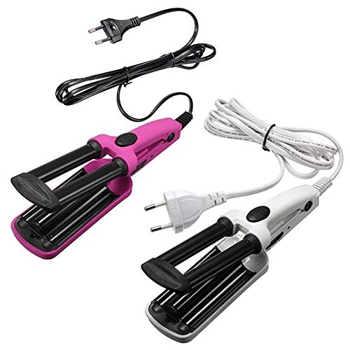 3 Barrel Ceramic Hair Curler Crimper Curling Iron Tong Waving Wand Roller Beauty Personal Care Appliance Salon Tools (Color : A)