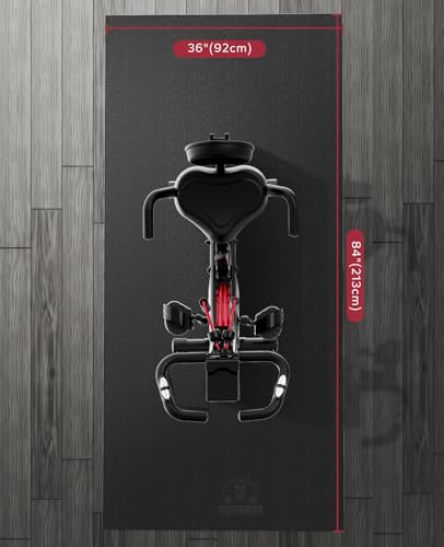 HAPBEAR 2.5x5/3x6/3x7ft Exercise Equipment Mat, Treadmill, Elliptical, Rowing Machine, Peloton Bike Mat for Hardwood Floors, Carpet - Weight Bench Pad Fitness Gym Equipment Mat