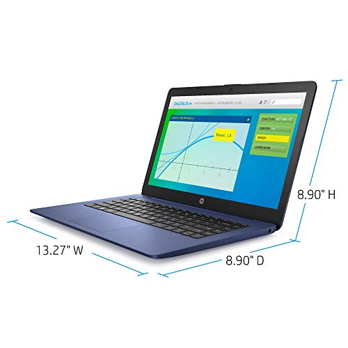 HP Stream 14-inch Laptop, Intel Celeron N4000, 4 GB RAM, 64 GB eMMC, Windows 10 Home in S Mode With Office 365 Personal For 1 Year (14-cb185nr, Royal Blue)