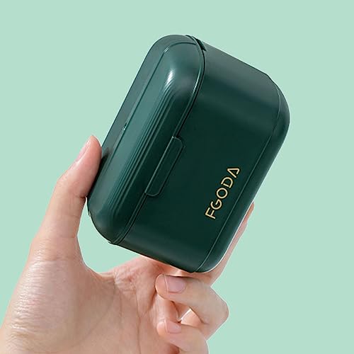 Denture Bath Box Case False Teeth Storage Box With Hanging-Net Container Denture Organizer Teeth Care Tool Appliance Container Portable Case Plastic Retainer Organizer Snap