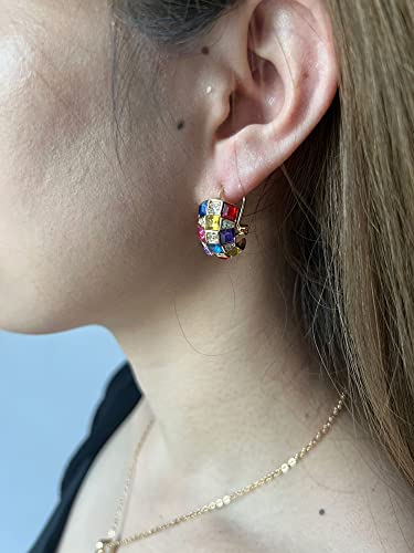 3 Pieces Fashion Noble Women Colorful Crystal Necklace Earrings Set Jewelry Pendant for Women Wedding Party Jewellery Gift