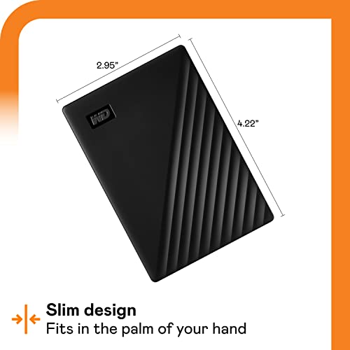 Western Digital 5TB My Passport Portable External Hard Drive with backup software and password protection, Black - WDBPKJ0050BBK-WESN