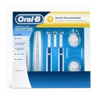 Oral-B Professional Care Advantage Rechargeable Toothbrush Kit , Includes: 2 Chargers, 2 Handles, 2 Brush Heads