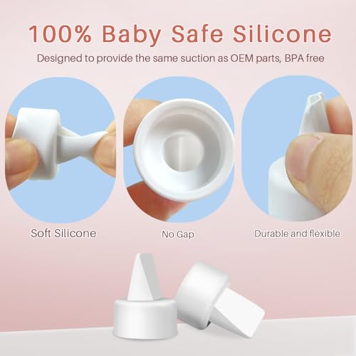 Replacement Duckbill Valves and Backflow Protector for Spectra, Compatible Pump Parts Spectra S1 S2 9 Plus by PumpMom (Not Original Accessories), White