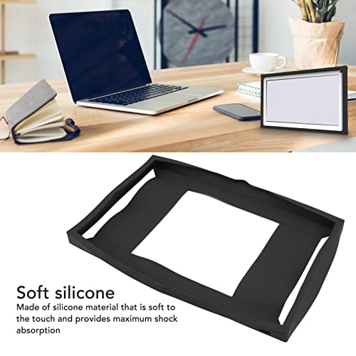 Silicone Case Cover Made for All New Alexa Echo Show 15 Smart Display, Echo Show 15 Protective Cover, Easy Installation-Jet Black(Black)