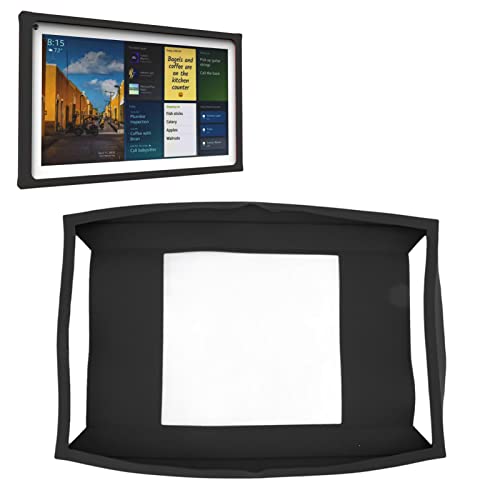 Silicone Case Cover Made for All New Alexa Echo Show 15 Smart Display, Echo Show 15 Protective Cover, Easy Installation-Jet Black(Black)