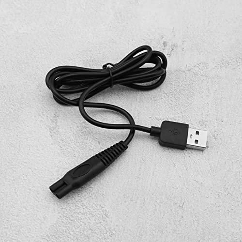 The Lord of the Tools 2Pcs 5V Electric Shaver USB Charger Cable Replacement Compatible with Skull Pitbull Gold PRO Shaver Charger Cord 1m Black