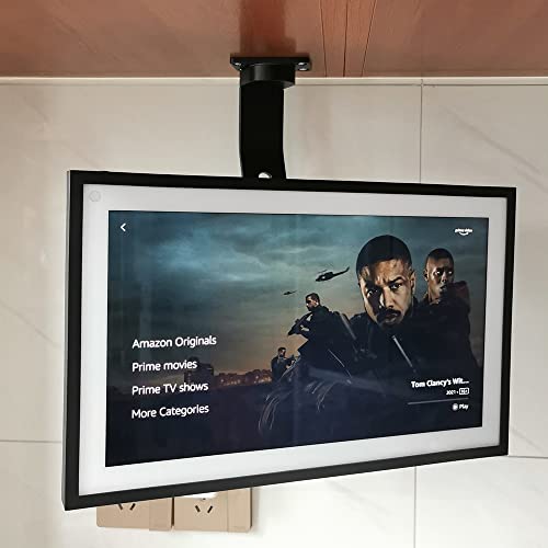 Under-Cabinet Mount， for Amazon Echo Show 15，Keeps Echo Off The Counter and Turns Side to Side，Ceiling or Under-Cabinet Mount Black 026-01