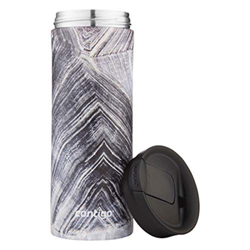 Contigo Huron Vacuum-Insulated Stainless Steel Travel Mug with Leak-Proof Lid, Keeps Drinks Hot or Cold for Hours, Fits Most Cup Holders and Brewers, 20oz Black Shell