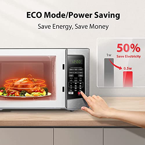 Frestec 4.7 CU' Refrigerator, Mini Fridge with Freezer, Compact Refrigerator,Small Refrigerator & TOSHIBA EM131A5C-SS Countertop Microwave Oven, 1.2 Cu Ft with 12.4" Turntable, Smart Humidity Sensor