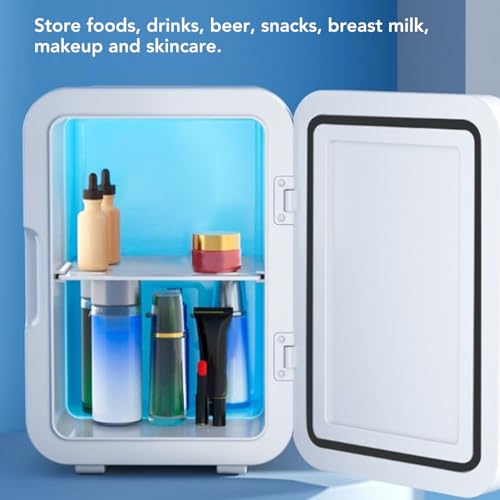 Mini Fridge, 6L Portable Makeup Fridge for Bedroom, USB Powered Portable Cooler Warmer Personal Refrigerator for Skincare Beverage Food Medication Home Office Car