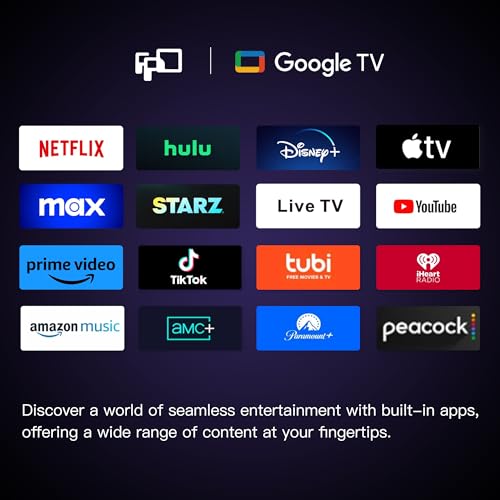 32-inch Smart TV Google TV HD 720p with Google Play and Chromecast Built-in, HDR 10, Dolby Audio, Voice Remote, Stream Live TV(Palette-Series, CG32-P3, 2024 Model)
