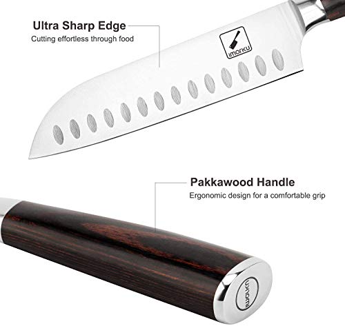 imarku Chef Knife 7 Inch Kitchen Knife Ultra Sharp Santoku Knife - 7Cr17Mov Japanese Chefs Knife, Kitchen Gadgets 2024, Birthday Gifts for Him Her, Best Fathers Day Gifts with High-End Gift Box