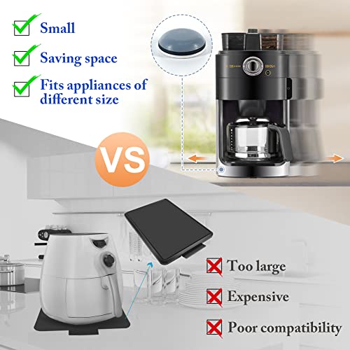 Kitchen Appliance Sliders, 16pcs DIY Adhesive Appliance Movers for Air Fryer Coffee Maker Easy Moving Saving Space (Grayish Blue)