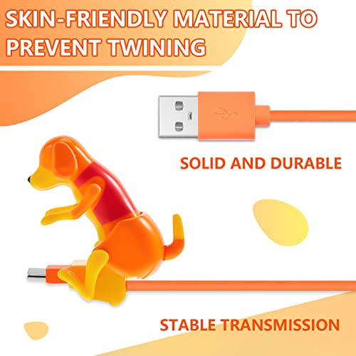 Frienda Dog Charging Cable Dog Smartphone USB Cable Charger USB Data Transmission Mini Humping Dog Cable for USB Charging Cable of Mobile Phones, Only Compatible with Type-c(Cute Style, 1 Pcs)
