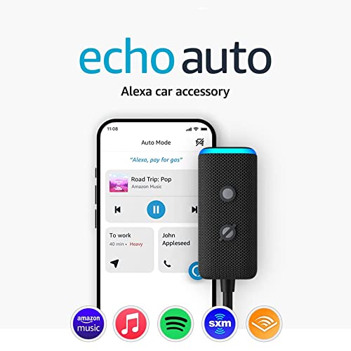 Echo Auto (2nd Gen, 2022 release) | Add Alexa to your car