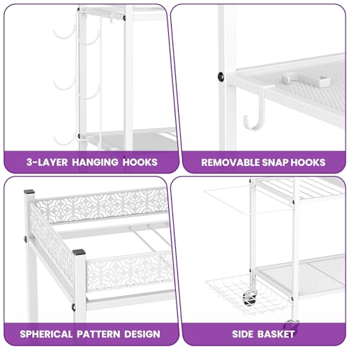 VOPEAK Yoga Mat Storage Rack, Home Gym Storage Rack Yoga Mat Holder, Workout Storage for Yoga Mat, Foam Roller, Gym Organizer Gym Equipment Storage for Home Exercise and Fitness Gear (Metal)