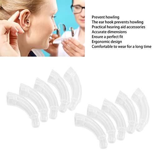 10PCS Hear Aid Ear Hook Professional Replacement Ear Hook Hear Aids Part PP Hear Aids Parts Accessories for Sound Hear Aid Personal Care