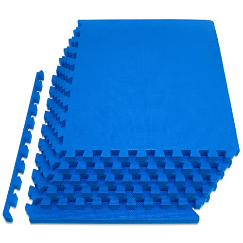 ProsourceFit Extra Thick Puzzle Exercise Mat, EVA Foam Interlocking Tiles for Protective, Cushioned Workout Flooring for Home and Gym Equipment