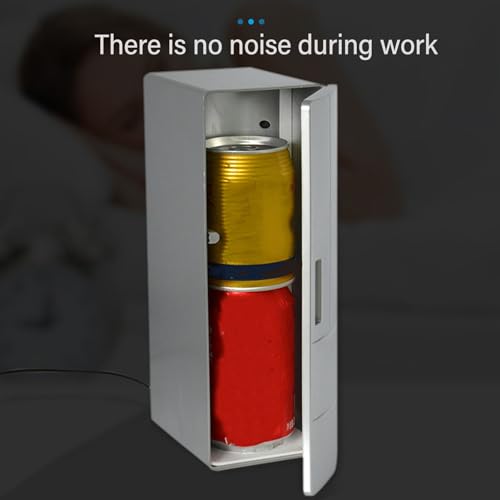 TOPINCN Portable Fridge, Mini Fridge Skincare Fridge for Bedroom, Portable Compact Personal Fridge Cooler and Warmer 5W Car Refrigerator Portable Freezer Electric Cooler for Home Car