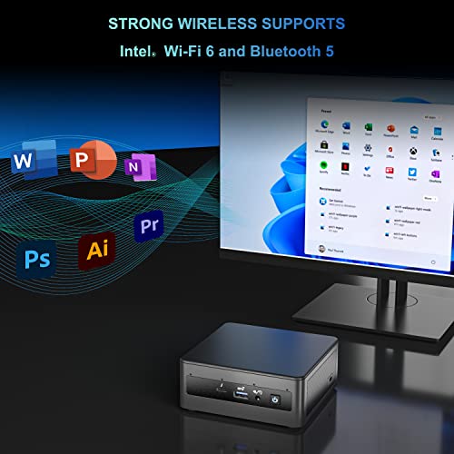 Intel NUC 11 NUC11PAHI5 Panther Canyon Mini PC, i5-1135G7, 16GB RAM, 512GB SSD, Mini Computers Windows 11 Pro for Business Home Office, Support 8K/WiFi 6/4K Quad Display/Bluetooth 5/Thunderbolt 3