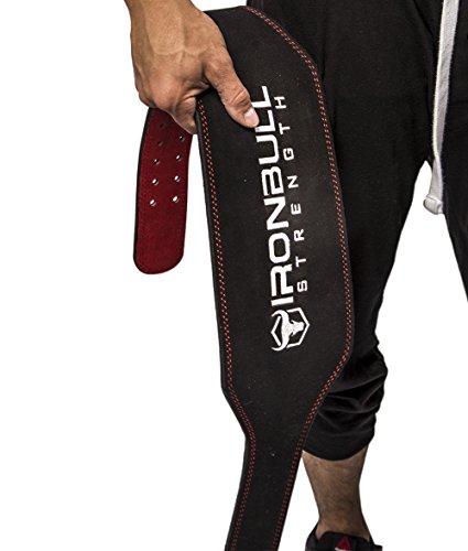 Weight Lifting Belt - 6-inch Padded Leather Weight Belt - Heavy Duty And Comfortable Back Support For Heavy Weightlifting and Fitness