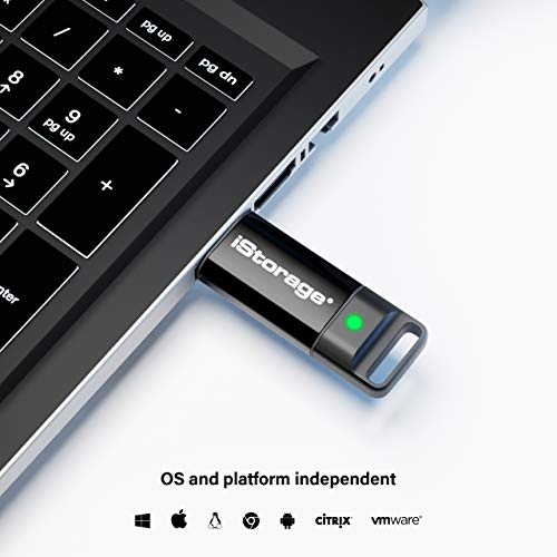 iStorage datAshur BT 128 GB | Encrypted Secure Flash Drive | Unlock via Smartphone Using Bluetooth | FIPS 140-2 Level 3 Certified | Remote Management Ready