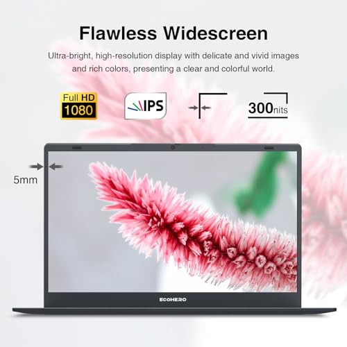 Laptop Computer, in-tel Celeron Processor, 8GB DDR4 RAM/256GB SSD, 14 Inch FHD 1920x1080 Display, Win-11 Thin & Portable Notebook PC, 2.4G/5G WiFi and Bluetooth 5.1