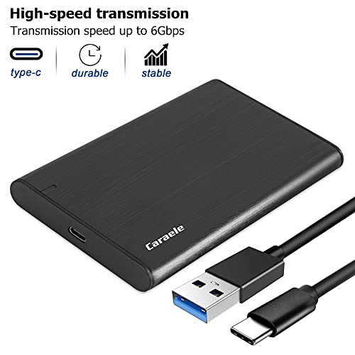 750GB Portable External Hard Drive USB-C USB 3.1 Mobile Ultrafast HDD Storage for PC, Mac, Desktop, Laptop, MacBook, Chromebook, Xbox One, Xbox 360, PS4 (Black)